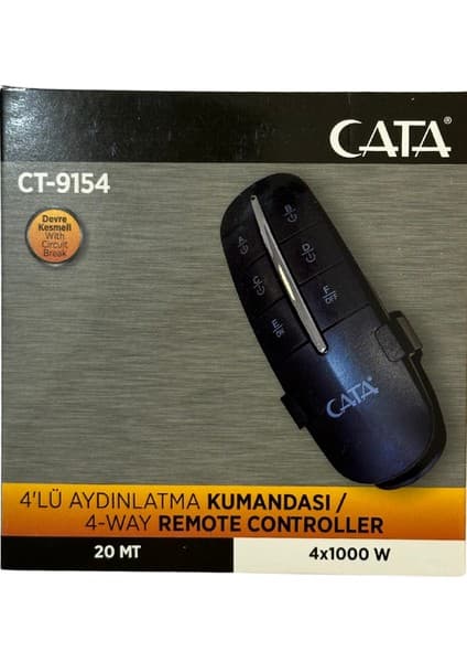 Cata 4'lü Aydınlatma Kumandası Sensör Özellikli Pratik Kullanım İçin Tasarlandı