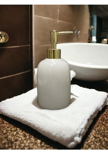 Beyaz Mermer Sıvı SABUNLUK-9X12 Cm-Mermer Banyo Seti Sıvı