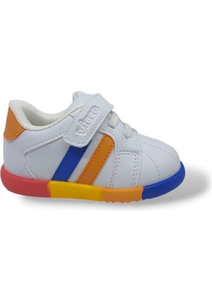 Vicco Heika Unisex Ilk Adım Bebek Beyaz Sneaker