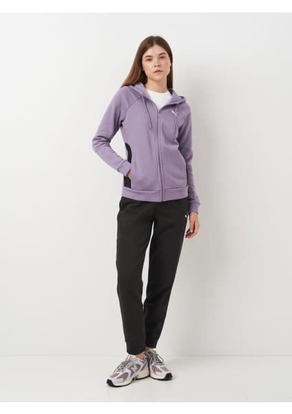 Puma Classic Hooded Tracksuit Fl Kadın Mor Günlük Stil Eşofman Takımı