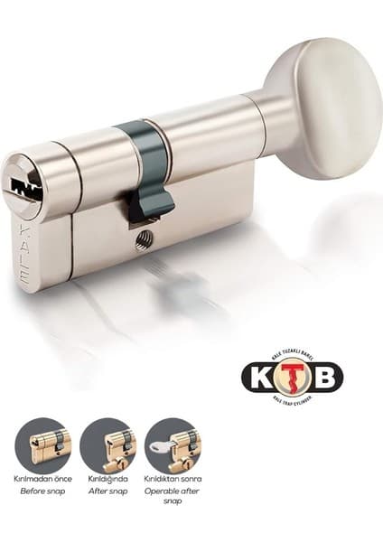 Kale Kilit | 164 KTBSM Kilit Silindiri, Tuzaklı - Mandallı Kilit Göbeği [68 mm,