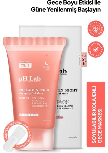 Ph Lab Phlab Collagen Night Soyulabilen Kolajen Gece Maskesi, Soyulabilir Kolejen Yüz