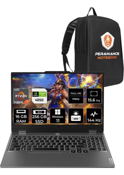 Lenovo Loq Ryzen 7 7435HS RTX 4050 Gaming Laptop 16GB RAM Fiyatı
