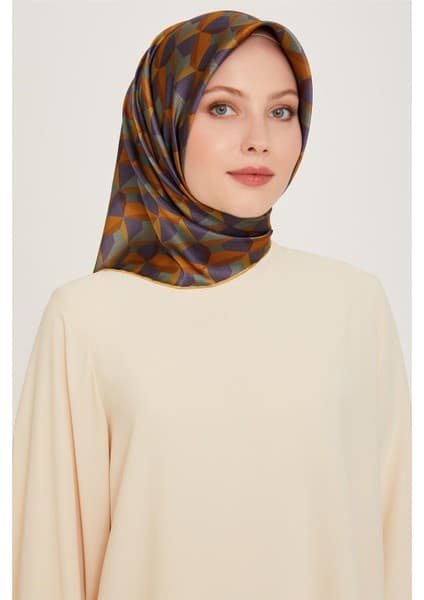 Armine Klasik Desenli Sura Saf İpek Eşarp 9204D 39