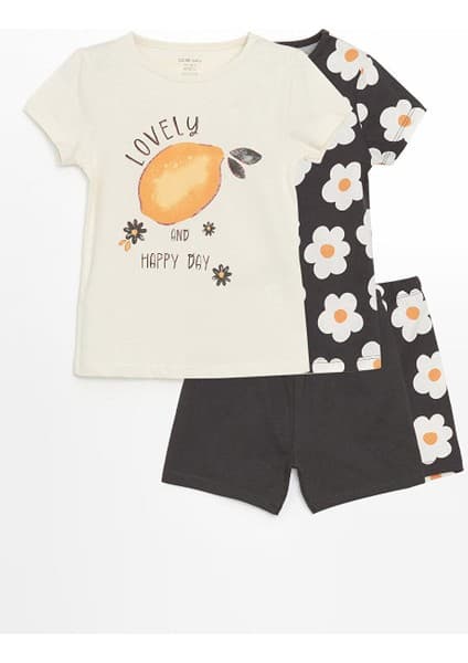 Lcw Baby Bisiklet Yaka Kız Bebek Şortlu Pijama Takım 2'li Fiyatı