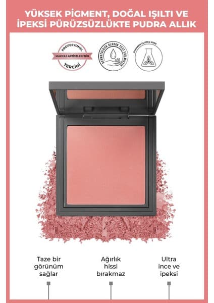 Alix Avien İpeksi Allık 108 Sweet Apricot Yüksek Pigmentli Doğal Işıltılı Pudra