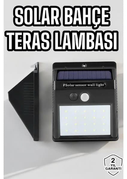 Astraltech Güneş Enerjili Bahçe Lambası Solar Gece Aydınlatma Sensörlü