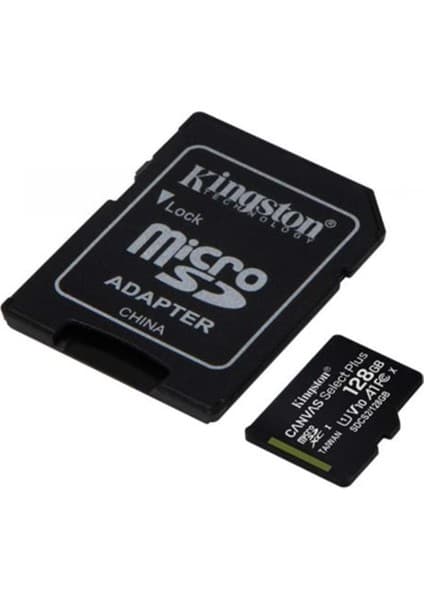 Kingston 128 GB Kıngston Mıcro Sd Card CL10 Canvas Select Plus