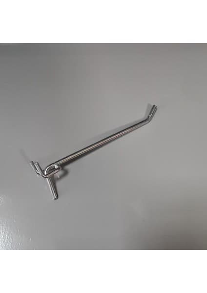 Delikli Perde Fon Kancası Pano Kancası Askı Kancası 15 x 3 cm Gümüş 100