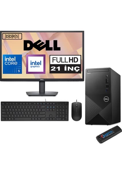 Dell Vostro 3030 mt Intel Core I5 12400 16GB Ddr5 1tb SSD 21.5" Fhd Ubuntu Intel® UHD Graphics 730