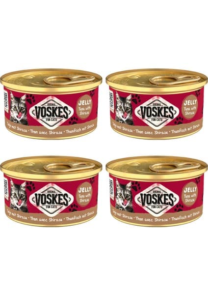 Voskes Ton Balığı ve Şirasu Kedi Konservesi 4X85