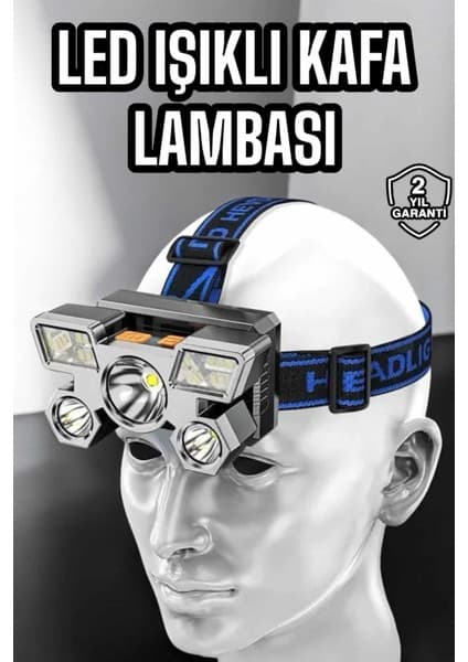Kafa Lambası | Hafif ve Esnek, Çift Anahtarlı Far LED