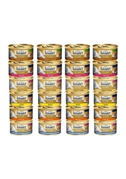 Gourmet Gold Karışık Parça Etli Kedi Maması 85 gr x 24