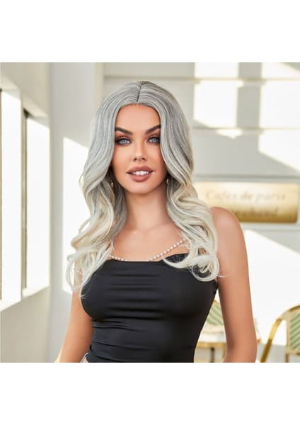 Colezium Siyah Beyaz Platin Ombre ve Röfleli Tül Peruk Fiyatı