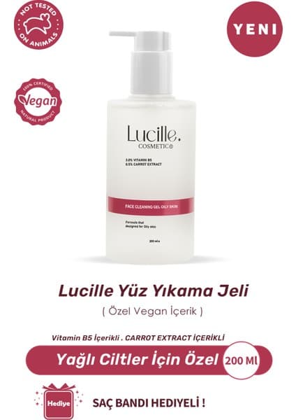 Lucille Yağ Dengeleyici Vegan Yüz Yıkama Jeli Vitamin B5 200