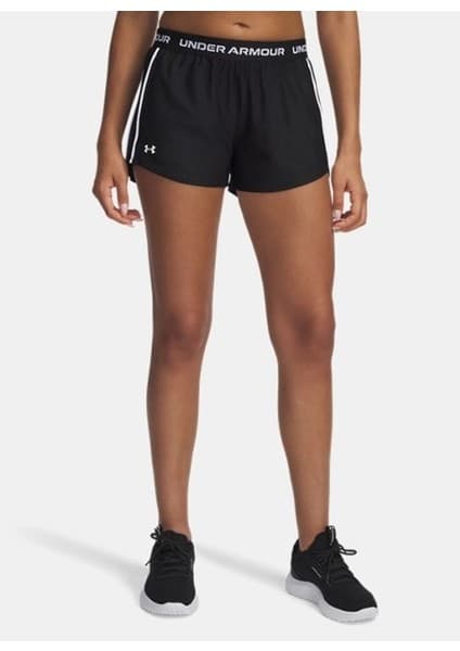Under Armour Kadın Loose Fit Tech Play Up Şort Siyah Yazlık Rahat Kesim Nefes Alabilir