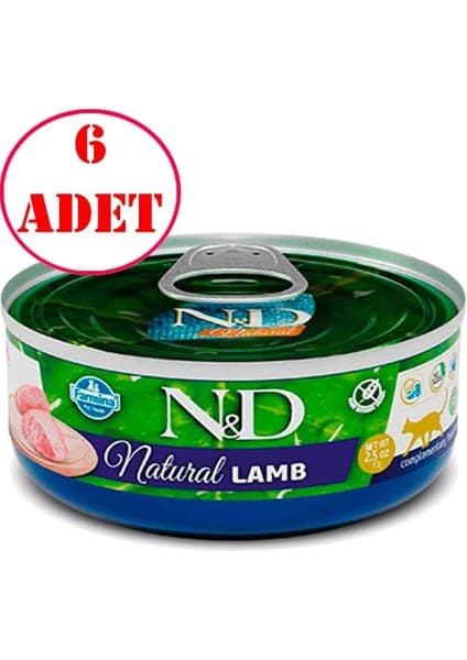Nd Natural Kuzu Etli Kedi Konservesi 70 gr 6