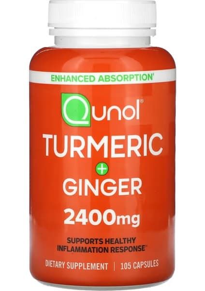 Turmeric + Ginger, 2,400 Mg, 105 Capsules 800