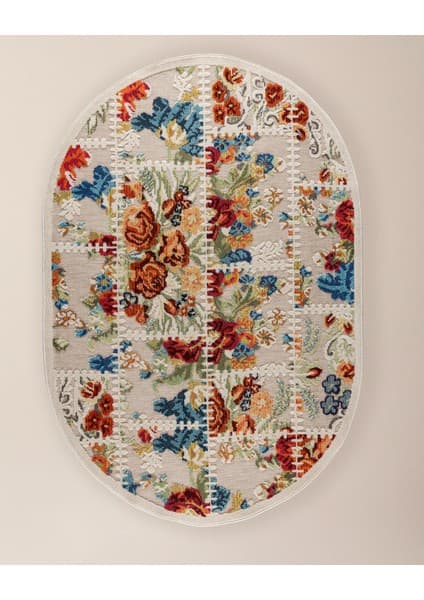 Madame Coco Flavigny Oval Halı - Koyu Bej/Kahverengi - 160x230