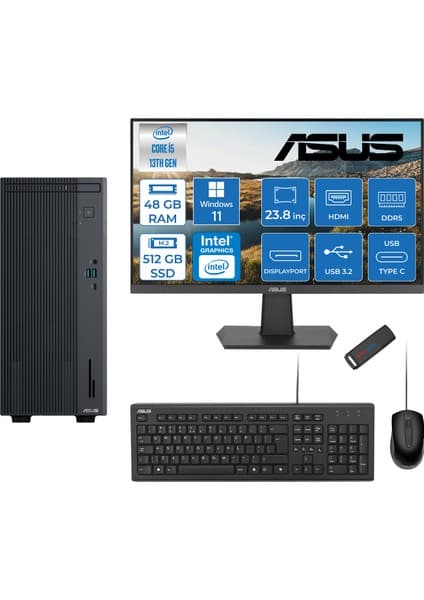 Asus Expertcenter P500MV Intel Core I5-13420H 48GB Ddr5 Fiyatı