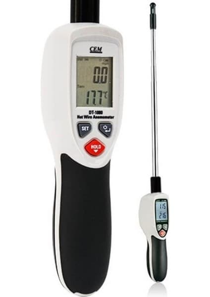 Cem Dt 1880 Teleskobik Problu Kızgın Tel Hava Hızı ve Sıcaklık Ölçer Anemometre (Kayıt