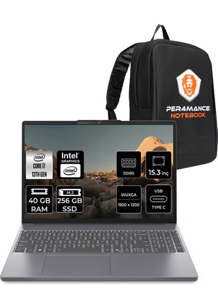 Lenovo Ideapad Slim 3 i7 13620H Notebook 40GB RAM 256GB SSD Fiyatı