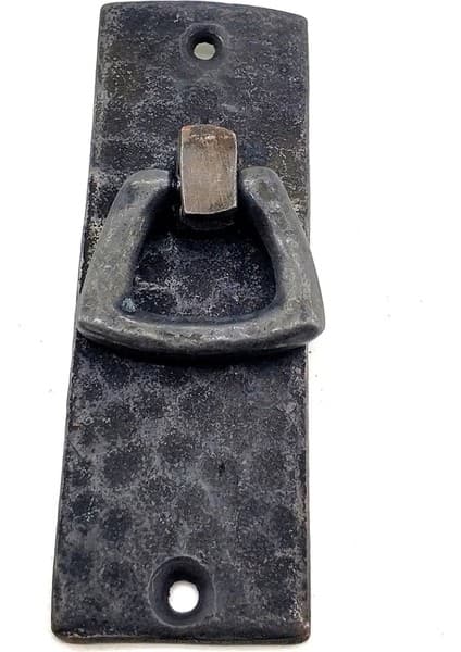 Antika Tarz Dekoratif Pirinç Dik Dövme Mobilya Kulbu - 90X31 Mm,