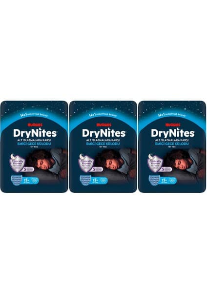 Drynites Emici Gece Külodu/külot Bez Erkek 13+ Yaş (48-60KG) x Large 60 Adet Mega Pk