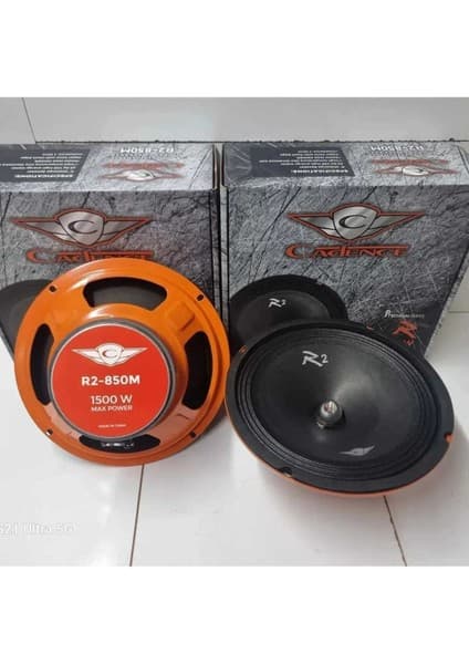 Cadence R2-850M 20 cm Midrange 1500W 120 Rms Kurşun Göbek 20