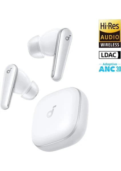 Anker Soundcore Liberty 5 Kulak İçi Bluetooth Kulaklık, Gerçek Zamanlı Gürültü Engelleme, Beyaz - A3957