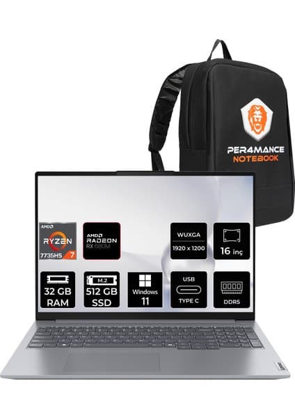 Lenovo Thinkbook 16 Gen 7 Ryzen 7 7735HS Notebook 32GB RAM Fiyatı