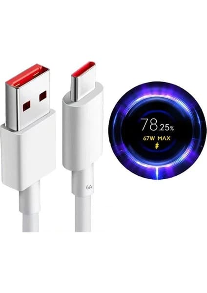 Xiaomi Mi Uyumlu Turbo Hızlı Şarj Kablosu 67W 6A Redmi Note 11 Pro 5g Note 12 T Pro Note 13 Pro 5g Tüm Modeller Ile Uyumlu