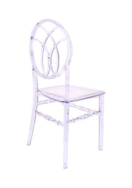 Mandella Karmen Şeffaf Kırılmaya Dayanıklı Sandalye Model 11 (2
