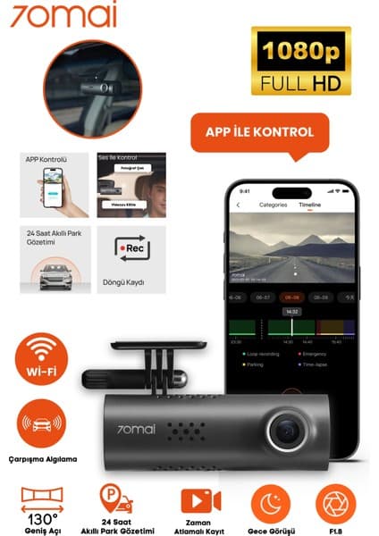 70MAI Dash Cam M200 Araç İçi Kamera
