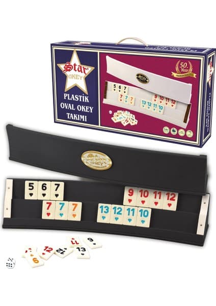 Star Plastik Oval Okey Takımı Koyu