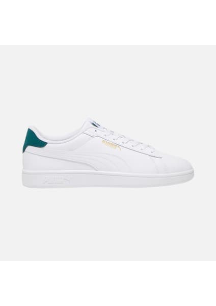 Puma Unisex Spor Ayakkabı Beyaz Düz Taban Tekstil Malzeme ile Hafif ve Esnek