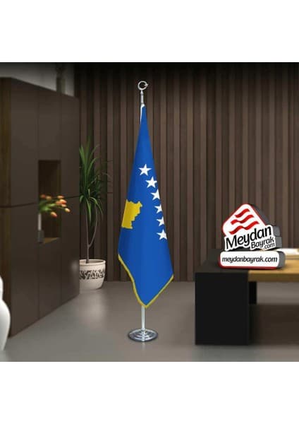 Asilmeydan Kosova Cumhuriyeti Bayrak -Ofis -Makam-Toplantı Odaları -Direkli -Saçaklı Makam