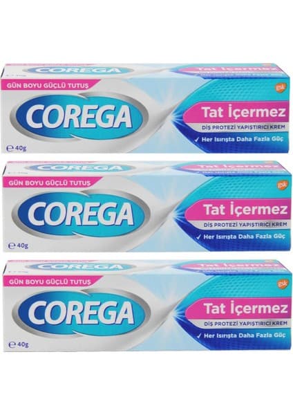 Corega Süper Protez Yapıştırıcı Tatsız Krem 40 gr 3 Adet Fiyatı