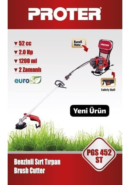 Proter Pgs 452 St Benzinli Sırt Tırpan Fiyatı - Taksit Seçenekleri