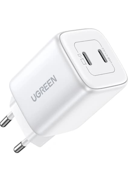 UGREEN Nexode 45W GaN Hızlı Şarj Cihazı QC PD 2xUSB-C, Beyaz - 15327