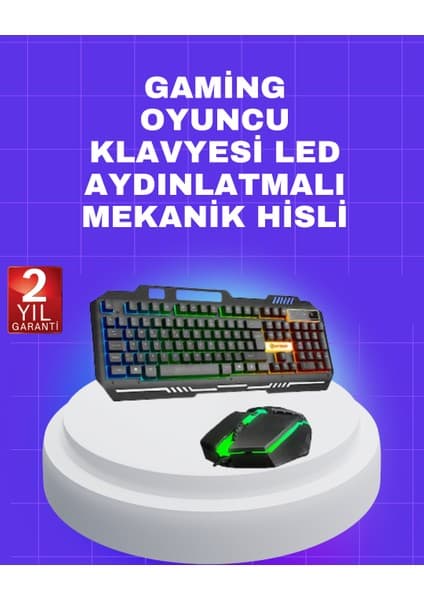 Gaming Klavye Mouse – Çatışmasız Tuş, Hızlı Tepki