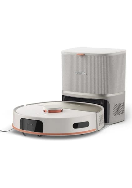 Philips 5000 Serisi Islak Kuru Robot Süpürge, Yüksek Emiş Gücü, Uzun Çalışma Süresi, HomeRun, Otomatik Boşaltma İstasyonu, Beyaz, XU5100/20