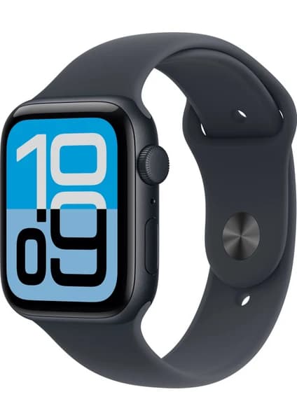 Apple Watch Se 3 Gps, 44 mm Gece yarısı Alüminyum kasa ve Gece yarısı Spor kordon - m/l