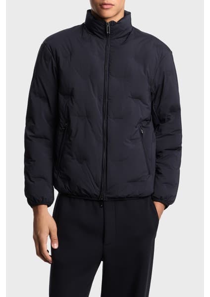 Emporio Armani Logolu Regular Fit Dik Yaka Mont Erkek Mont EM003045 AF18232