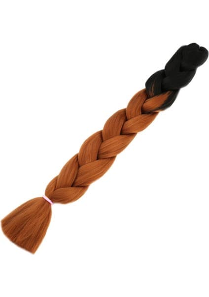 AyrStore Afrika Örgüsü ve Rasta İçin Sentetik Ombreli Saç / Siyah /