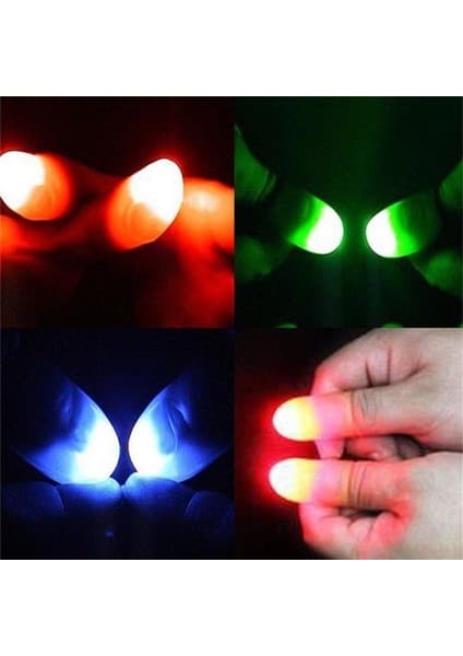 LED Işıklı Renkli Sihirli Parmak Işıklı Parmak Şaka Parmak 1 Fiyatı