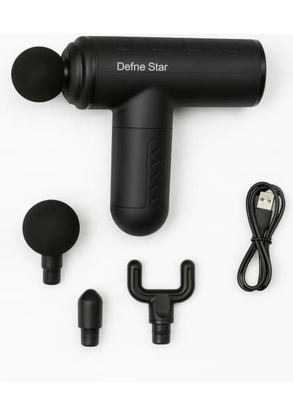 Defne Star NG-SM003 Titreşimli Masaj Aleti | 5 Hız Ayarı – 4 Masaj Başlığı – 1800MAH Şarjlı Sessiz