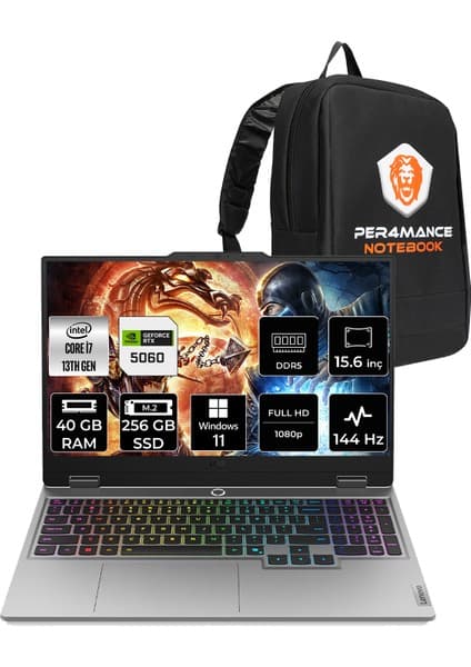 Lenovo Loq i7 13700HX RTX 5060 8GB Gaming Laptop 40GB RAM Fiyatı