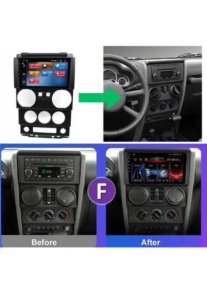 Jeep Wrangler Android Multimedya Sistemi 6-128