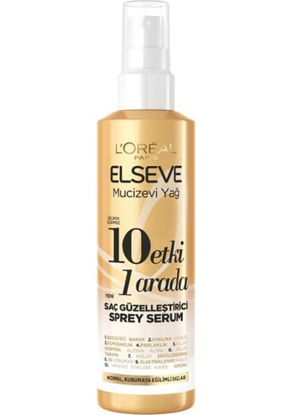 Elseve Mucizevi Yağ 10 Etki 1 Arada Besleyici Saç Güzelleştirici Sprey Serum 150